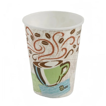Ly Nóng Dùng Một Lần Dixie 5338CD PerfecTouch® 237 ml - Giấy, In Hoa Văn