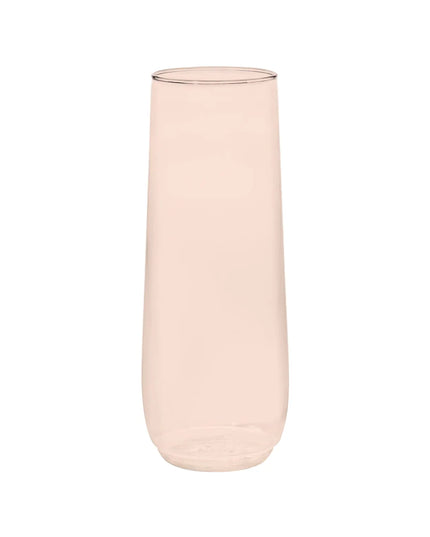 Ly Sâm Panh Không Chân Nhựa Dùng Một Lần Tossware TP09FL525CPB POP 266 ml Màu Hồng San Hô