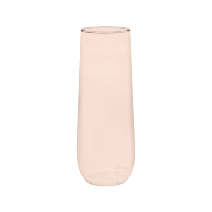 Ly Sâm Panh Không Chân Nhựa Dùng Một Lần Tossware TP09FL525CPB POP 266 ml Màu Hồng San Hô