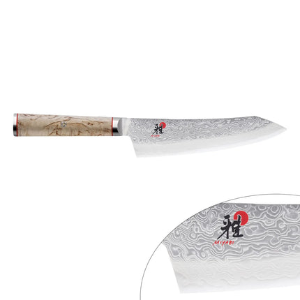 MIYABI | 5000 MCD Rocking Santoku 180 mm – Masur Birch - Made in Japan - Flower-Damascus