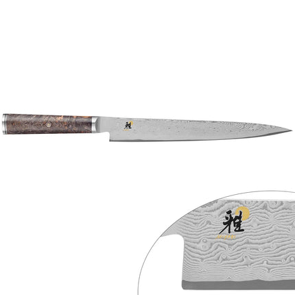 MIYABI | 5000MCD 67 Sujihiki Slicing Knife 24 cm – Made in Japan - 132-Layer Damascus
