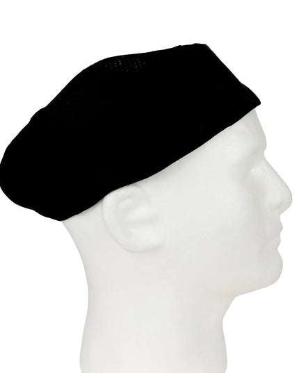 Mũ Bếp Pillbox Chef Revival H008-XL Poly-Cotton Màu Đen Cỡ XL