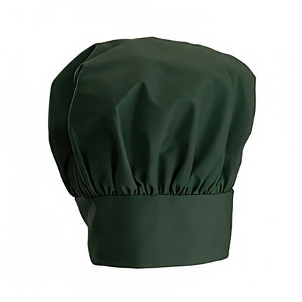 Mũ Đầu Bếp Điều Chỉnh Winco CH-13GN Cao 33cm Khóa Dán Velcro - Poly/Cotton, Xanh Lá