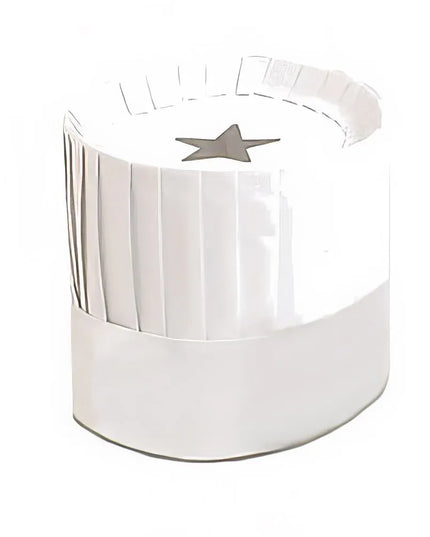 Mũ Đầu Bếp Dùng Một Lần Royal Industries PPR HAT 7 Bằng Giấy Màu Trắng Cao 17.8 cm