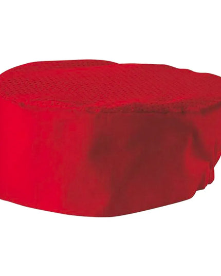 Mũ Đầu Bếp Pillbox Winco CHPB-3RR Cao 8.9 cm Vải Poly/Cotton Màu Đỏ Cỡ Thường