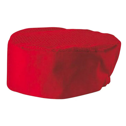Mũ Đầu Bếp Pillbox Winco CHPB-3RR Cao 8.9 cm Vải Poly/Cotton Màu Đỏ Cỡ Thường