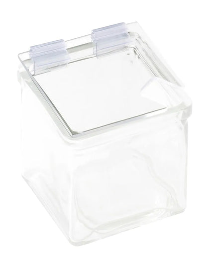 Nắp Có Khe Bản Lề Nhựa Cal-Mil 1811-N Cho Hũ Thủy Tinh 4 x 10.2 cm