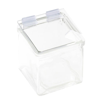 Nắp Có Khe Bản Lề Nhựa Cal-Mil 1811-N Cho Hũ Thủy Tinh 4 x 10.2 cm