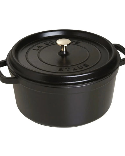 Nồi Cocotte Gang Tráng Men Staub 1003207 6.6 lít Bề Mặt Nhám Đen