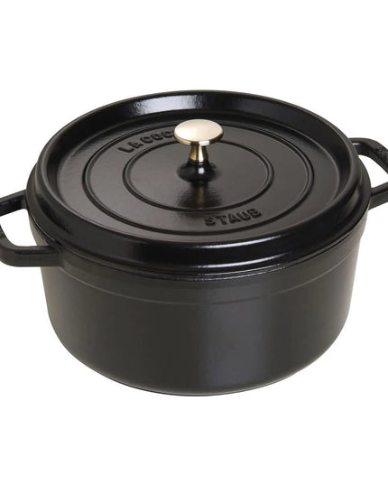 Nồi Cocotte Gang Tráng Men Staub 1003920 5.2 l Nắp Đậy, Đen Nhám