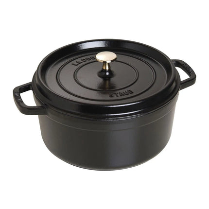 Nồi Cocotte Gang Tráng Men Staub 1003920 5.2 l Nắp Đậy, Đen Nhám