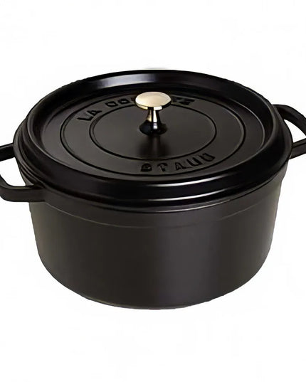 Nồi Cocotte Gang Tráng Men Staub 1004057 1.4 lít Bề Mặt Nhám Đen