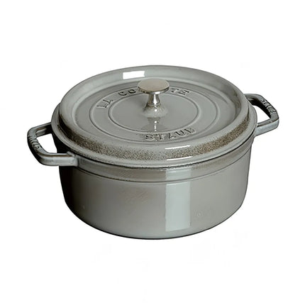Nồi Cocotte Mini Staub 1004047 Gang Tráng Men Graphite Gray 18.8 cm x 12.7 cm 710 ml