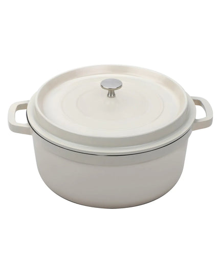 Nồi Dutch Oven Nhôm Tráng Gốm GET CA-006-AWH/BK/CC 6.1 lít Trắng Cổ Điển