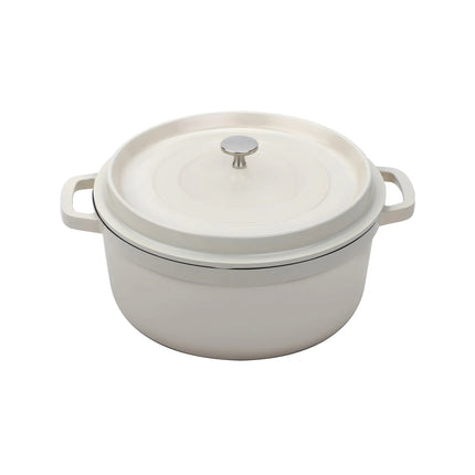 Nồi Dutch Oven Nhôm Tráng Gốm GET CA-006-AWH/BK/CC 6.1 lít Trắng Cổ Điển