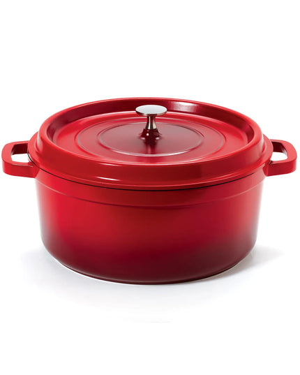 Nồi Dutch Oven Nhôm Tráng Gốm GET CA-006-R/BK/CC 6.1 lít Màu Đỏ