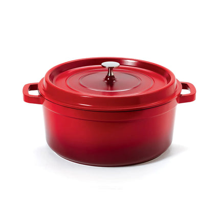 Nồi Dutch Oven Nhôm Tráng Gốm GET CA-006-R/BK/CC 6.1 lít Màu Đỏ