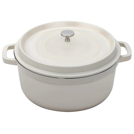 Nồi Dutch Oven Nhôm Tráng Gốm GET CA-007-AWH/BK/CC 6.1 lít Trắng Cổ Điển