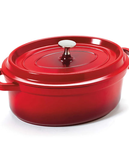 Nồi Dutch Oven Nhôm Tráng Gốm GET CA-009-R/BK/CC 3.3 lít Màu Đỏ