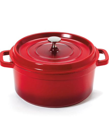Nồi Dutch Oven Nhôm Tráng Gốm GET CA-012-R/BK/CC 5.2 lít Màu Đỏ