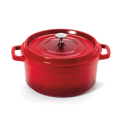Nồi Dutch Oven Nhôm Tráng Gốm GET CA-012-R/BK/CC 5.2 lít Màu Đỏ