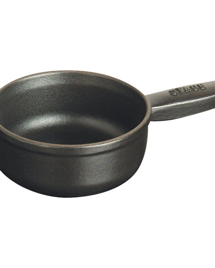 Nồi Fondue Phô Mai Staub 1004144 12 cm Gang Tráng Men Đen Nhám 355 ml
