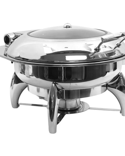 Nồi Hâm Nóng Buffet Tròn Tablecraft CW40177 Nắp Bản Lề & Đốt Cồn