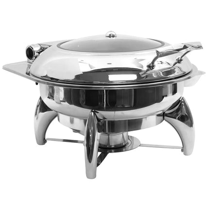 Nồi Hâm Nóng Buffet Tròn Tablecraft CW40177 Nắp Bản Lề & Đốt Cồn