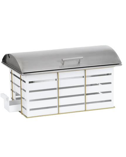 Nồi Hâm Nóng Chữ Nhật Cal-Mil 22630-15 7.6 lít Nắp Bản Lề Đốt Cồn