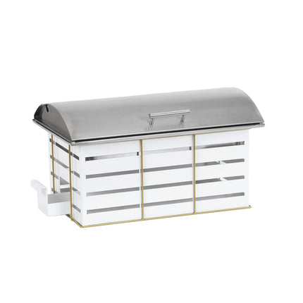 Nồi Hâm Nóng Chữ Nhật Cal-Mil 22630-15 7.6 lít Nắp Bản Lề Đốt Cồn