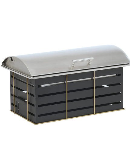 Nồi Hâm Nóng Chữ Nhật Cal-Mil 22630-90 7.6 lít Nắp Bản Lề Đốt Cồn