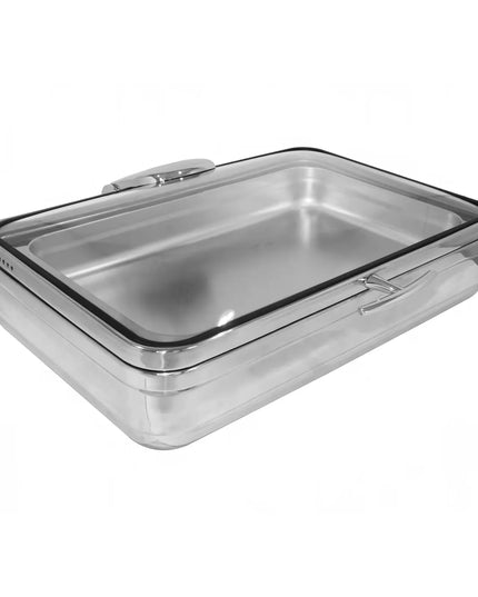 Nồi Hâm Nóng Chữ Nhật Cảm Ứng Từ Spring USA 2571-6/11 9.5 lít Nắp Kính Tháo Rời Inox
