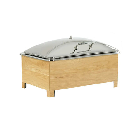 Nồi Hâm Nóng Cỡ Đầy Cal-Mil 23143-21 Nắp Bản Lề Đốt Cồn Gỗ Sồi
