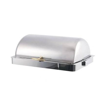 Nồi Hâm Nóng Thức Ăn Âm Bàn Spring USA 2546-697A 9.3 lít Nắp Cuốn Thép Không Gỉ Viền Vàng 110 120v