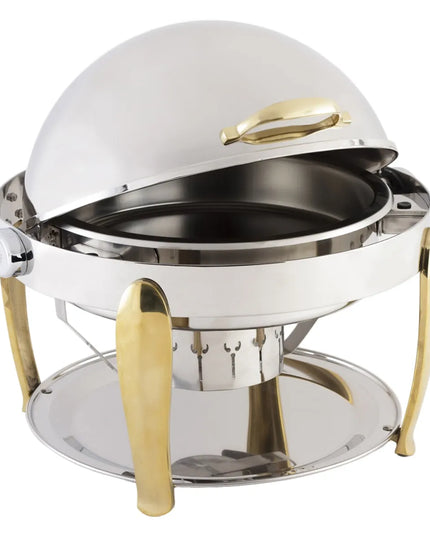 Nồi Hâm Nóng Thức Ăn Tròn Bon Chef 10001 Nắp Cuốn Kèm Bộ Đốt Nhiên Liệu