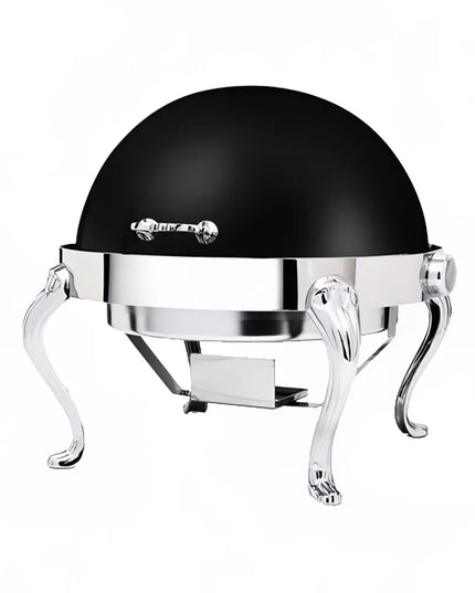 Nồi Hâm Nóng Thức Ăn Tròn Eastern Tabletop 3118QAMB 7.6 l Nắp Cuốn Thép Không Gỉ Màu Đen
