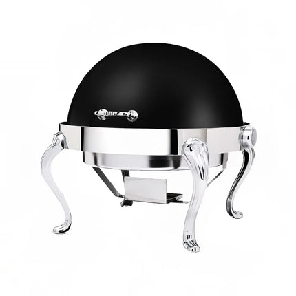 Nồi Hâm Nóng Thức Ăn Tròn Eastern Tabletop 3118QAMB 7.6 l Nắp Cuốn Thép Không Gỉ Màu Đen