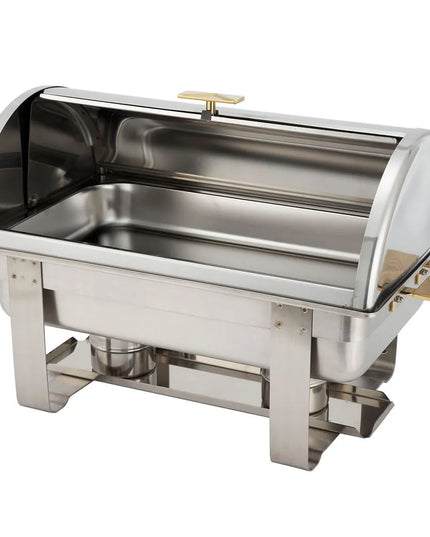 Nồi Hâm Nóng Thức Ăn Winco C-5080 Nắp Cuốn Full Size Kèm Bộ Đốt Nhiên Liệu