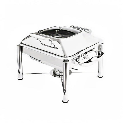 Nồi Hâm Nóng Vuông Cảm Ứng Từ Eastern Tabletop 3934GPL 5.7 lít Nắp Kính Bản Lề Inox