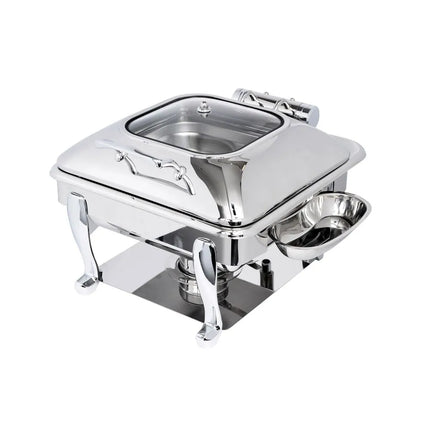 Nồi Hâm Nóng Vuông Cảm Ứng Từ Eastern Tabletop 3934GS 5.7 lít Nắp Kính Bản Lề Inox