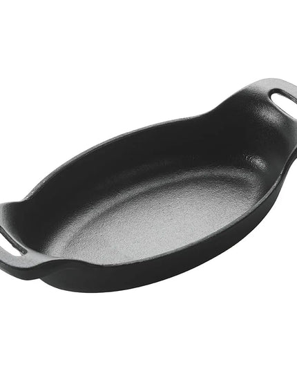 Nồi Phục Vụ Oval Mini Cảm Ứng Winco CASM-6O Gang Đúc Men Đen Nhám 16.5 cm x 10.8 cm