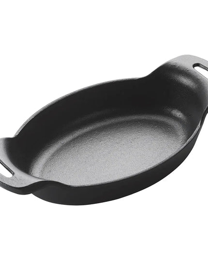 Nồi Phục Vụ Oval Mini Cảm Ứng Winco CASM-7O Gang Đúc Men Đen Nhám 18.7 cm x 13.7 cm