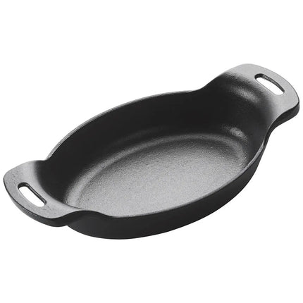 Nồi Phục Vụ Oval Mini Cảm Ứng Winco CASM-7O Gang Đúc Men Đen Nhám 18.7 cm x 13.7 cm