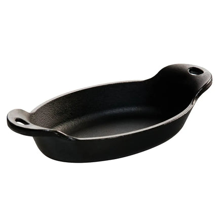 Nồi Phục Vụ Oval Mini Lodge HMSOV Gang Đúc Đen Có Tay Cầm 266 ml