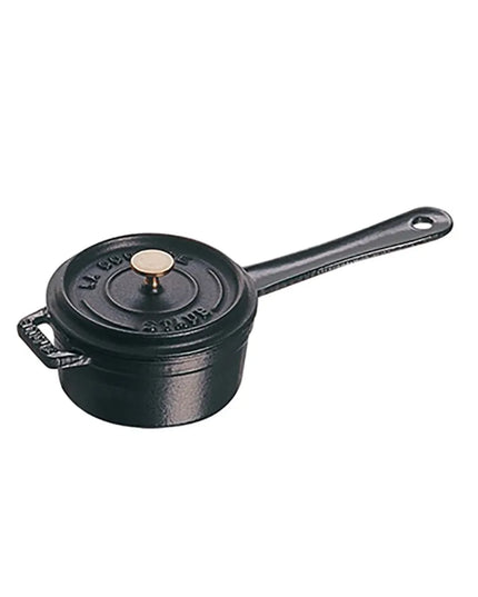 Nồi Sauce Mini Staub 1004093 Gang Tráng Men Bề Mặt Nhám Đen 23.4 cm x 10.2 cm 240 ml