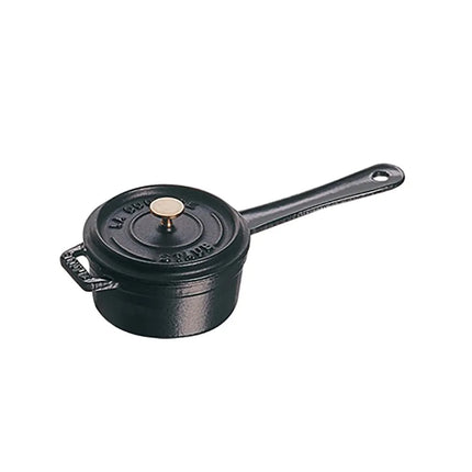 Nồi Sauce Mini Staub 1004093 Gang Tráng Men Bề Mặt Nhám Đen 23.4 cm x 10.2 cm 240 ml