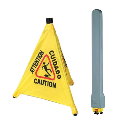 Nón Cảnh Báo Sàn Ướt Winco CSF-SET 50.2cm Kèm Ống Cất Treo Tường - Bật Lên, Vàng