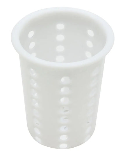 Ống Đựng Dao Muỗng Nĩa Tròn Có Lỗ Thunder Group PLFC001 10.8 cm, Cao 13.3 cm, Nhựa, Màu Trắng