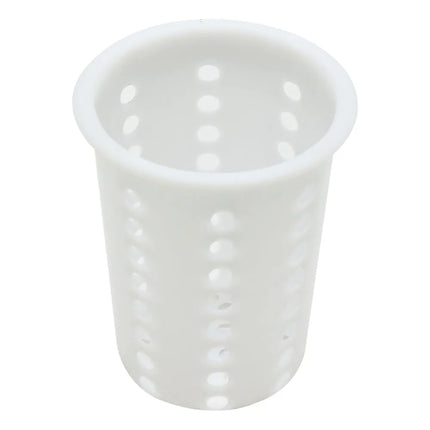 Ống Đựng Dao Muỗng Nĩa Tròn Có Lỗ Thunder Group PLFC001 10.8 cm, Cao 13.3 cm, Nhựa, Màu Trắng