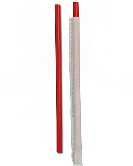 Ống Hút Khổng Lồ Có Bọc D&W Fine Pack 26 cm - Polypropylene, Màu Đỏ (DSTGW4-300R)